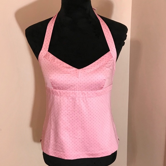 NWT J. Crew Pink Cotton Halter Top. - Picture 1 of 5